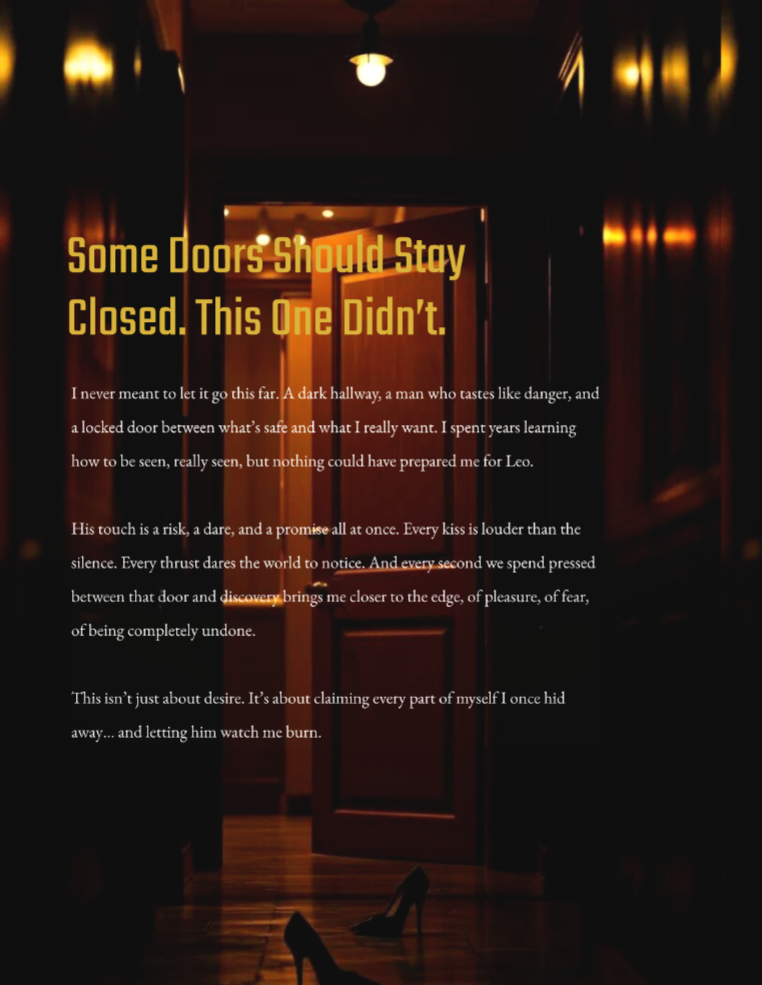 Claustrophobic Desires in the Hallway Shadows back cover